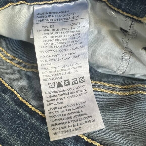 Levi's Denizen High Rise Slim Crop Jeans Size 2 - Picture 7 of 8